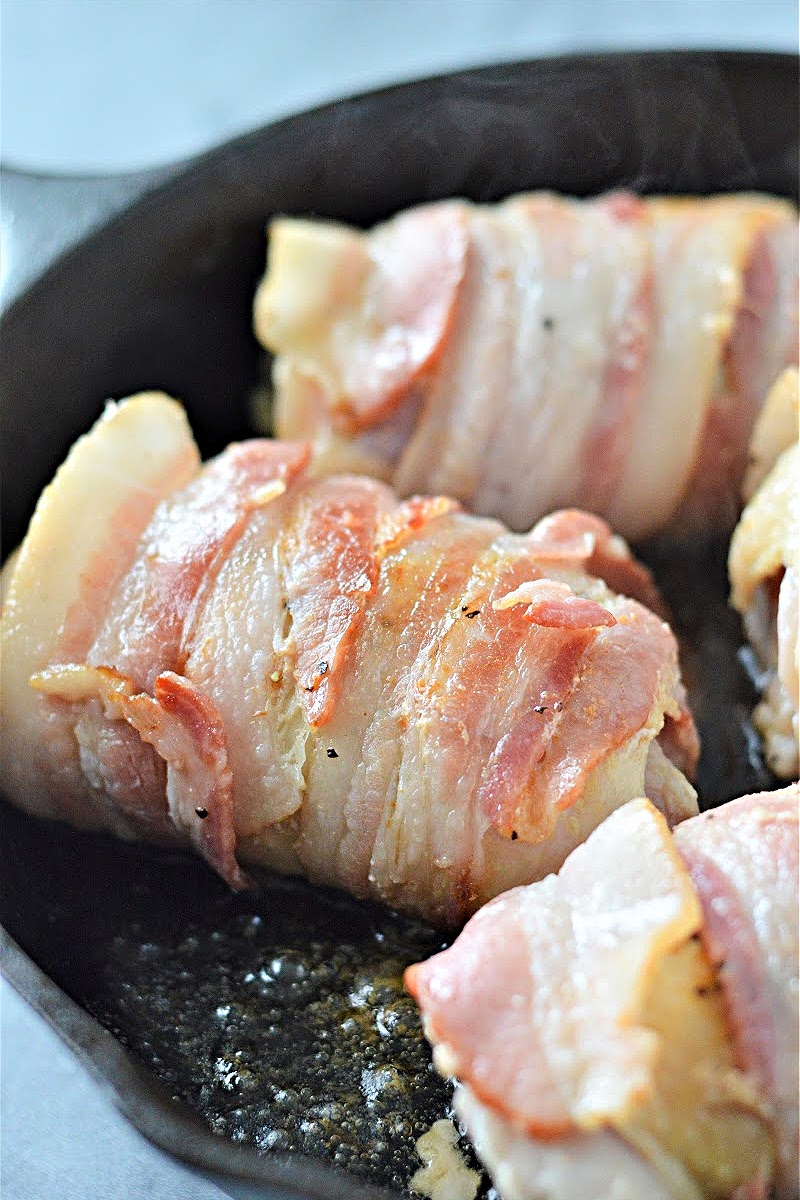 Keto Bacon-Wrapped Chicken In Cheese Sauce
