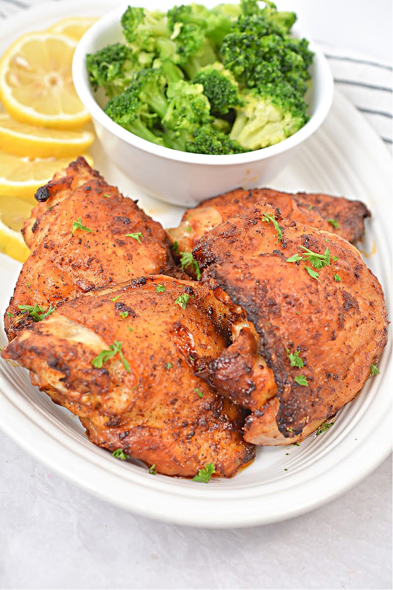 Keto Air Fryer Chicken Thighs - 1 Net Carb Per Serving