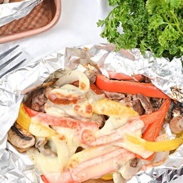 Keto Philly Cheesesteak Foil Packets
