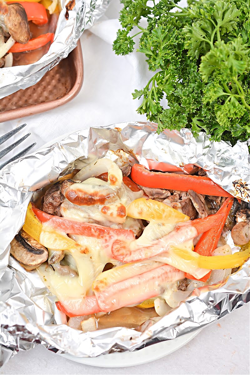Philly Cheesesteak Foil Packs - Chelsea's Messy Apron