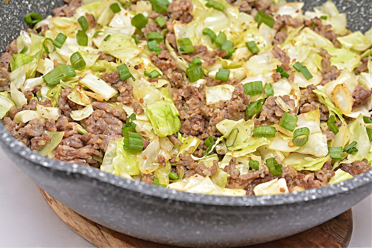 Keto Butter Fried Cabbage With Ground Sausage