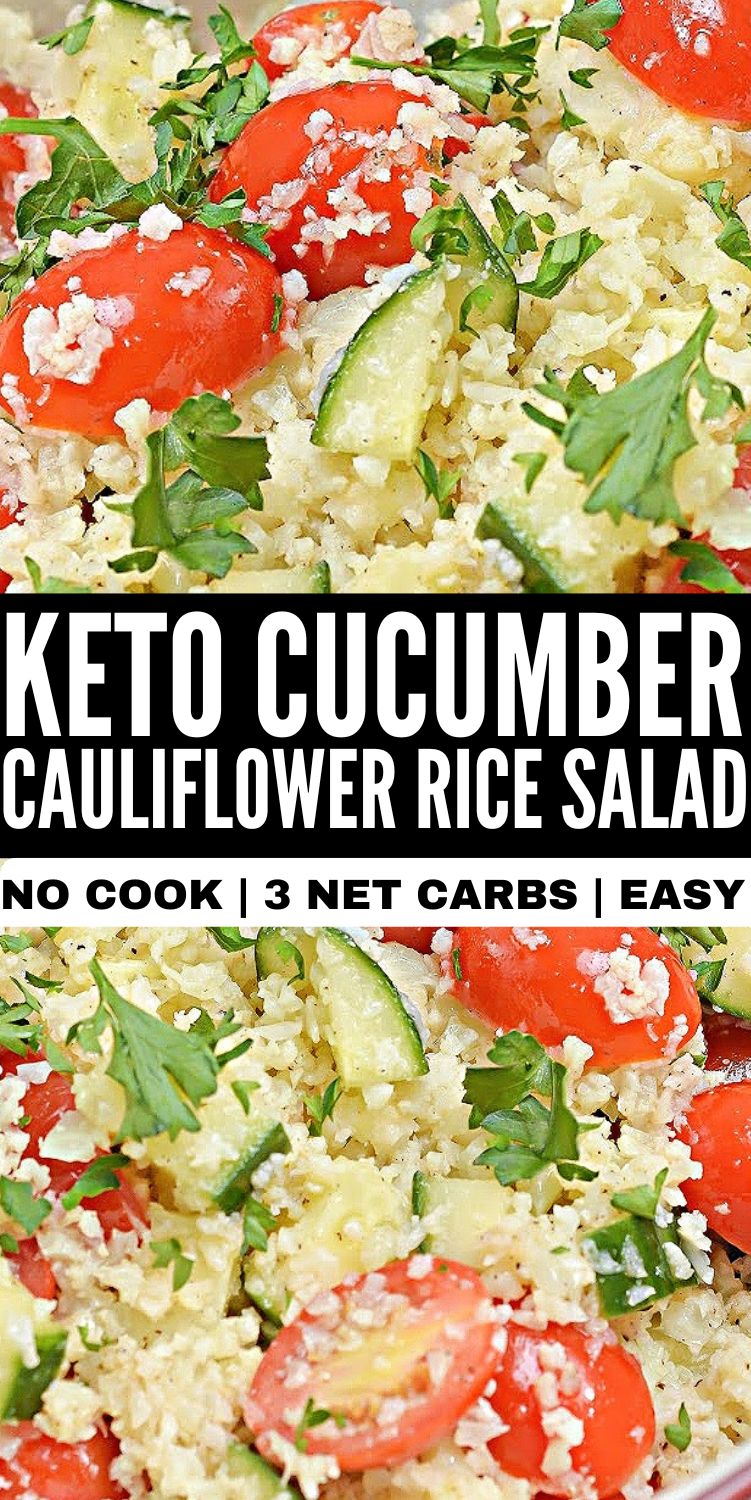 Keto Cucumber Cauliflower Salad