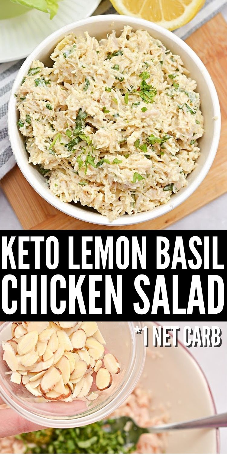 Keto Lemon Basil Chicken Salad
