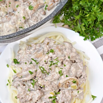 Keto Ground Beef Stroganoff