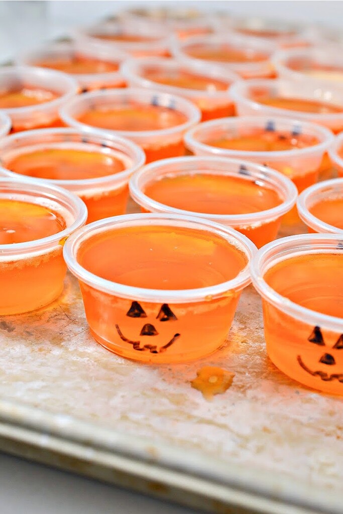 Jack O Lantern Jello Shots (SugarFree) Zero Net Carbs