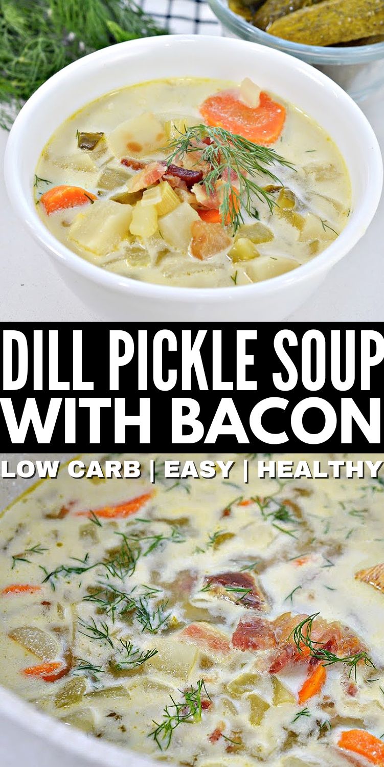 Low-Carb Dill Pickle Soup With Bacon