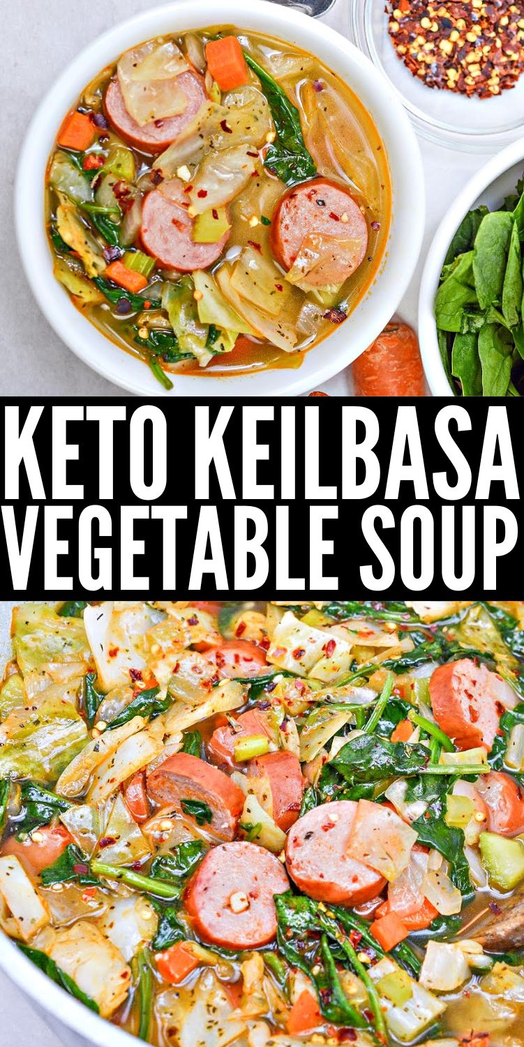 Keto Kielbasa Sausage and Vegetable Soup