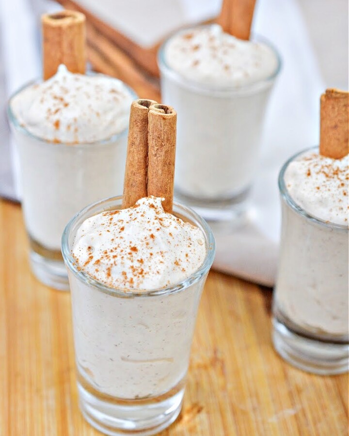 Keto Eggnog Cheesecake Shooters