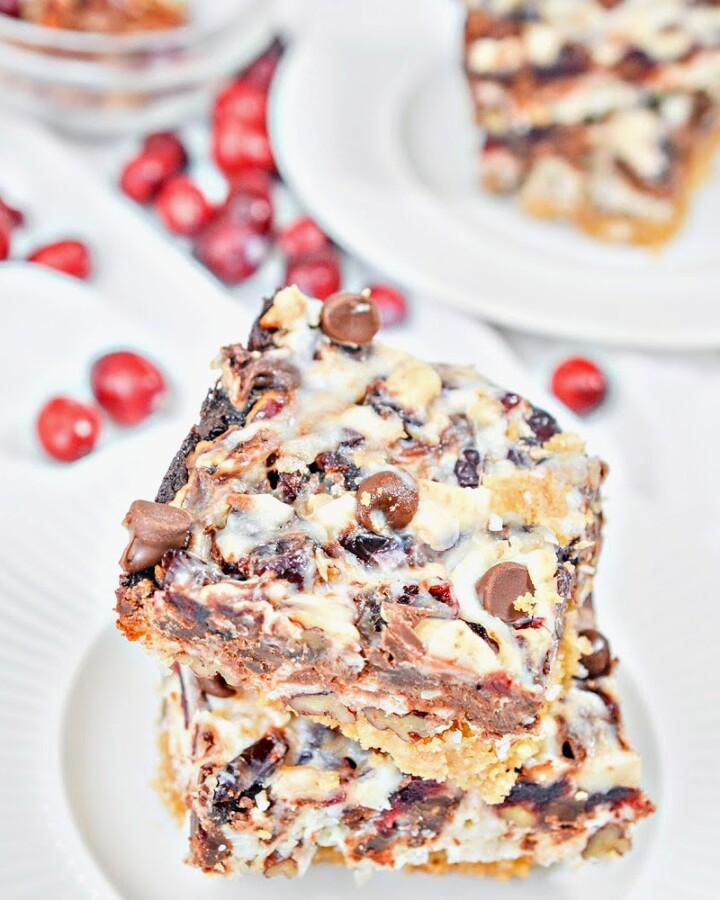 Keto Cranberry Pecan Magic Bars