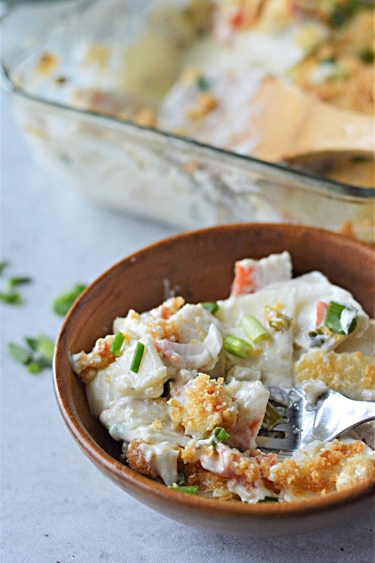 Keto Crab Rangoon Casserole - Only 4 Net Carbs Per Serving