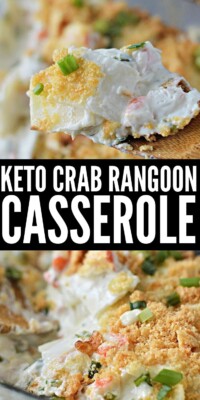 Keto Crab Rangoon Casserole - Only 4 Net Carbs Per Serving