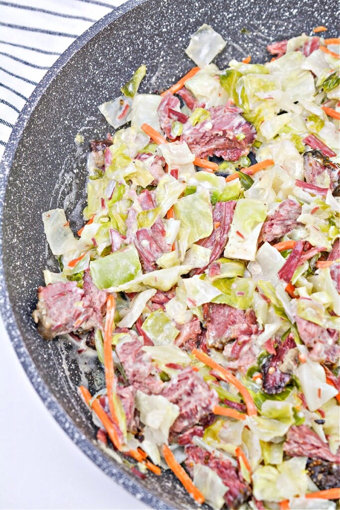 Creamy Keto Corned Beef & Cabbage Skillet - Easy Dinner Idea