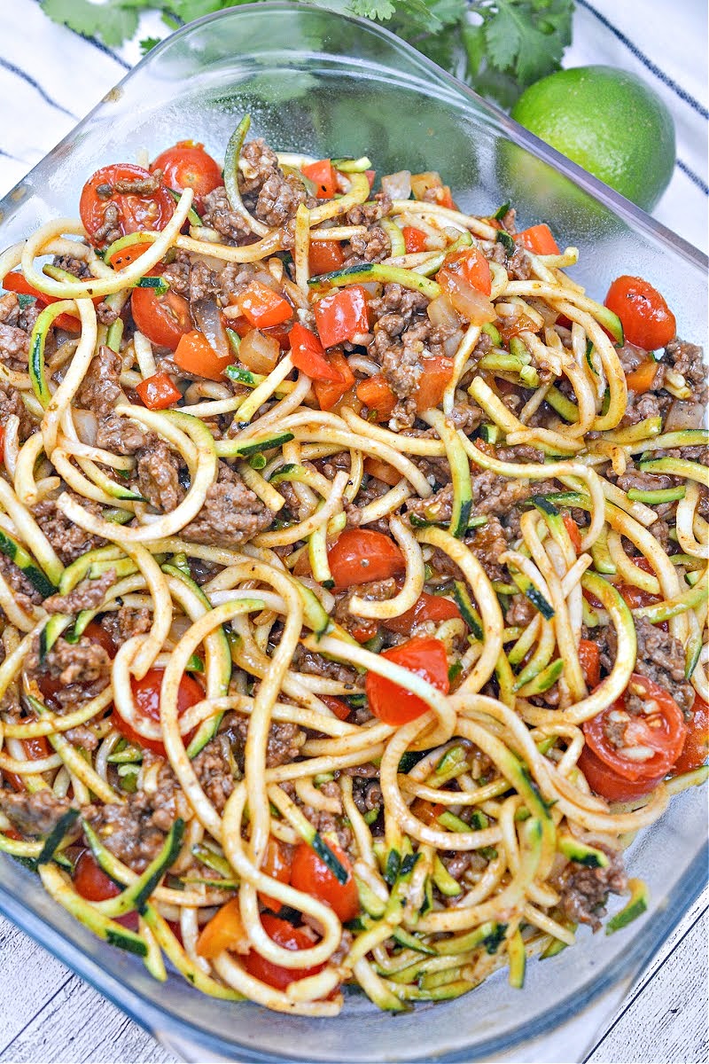 Keto Enchilada Casserole With Zoodles