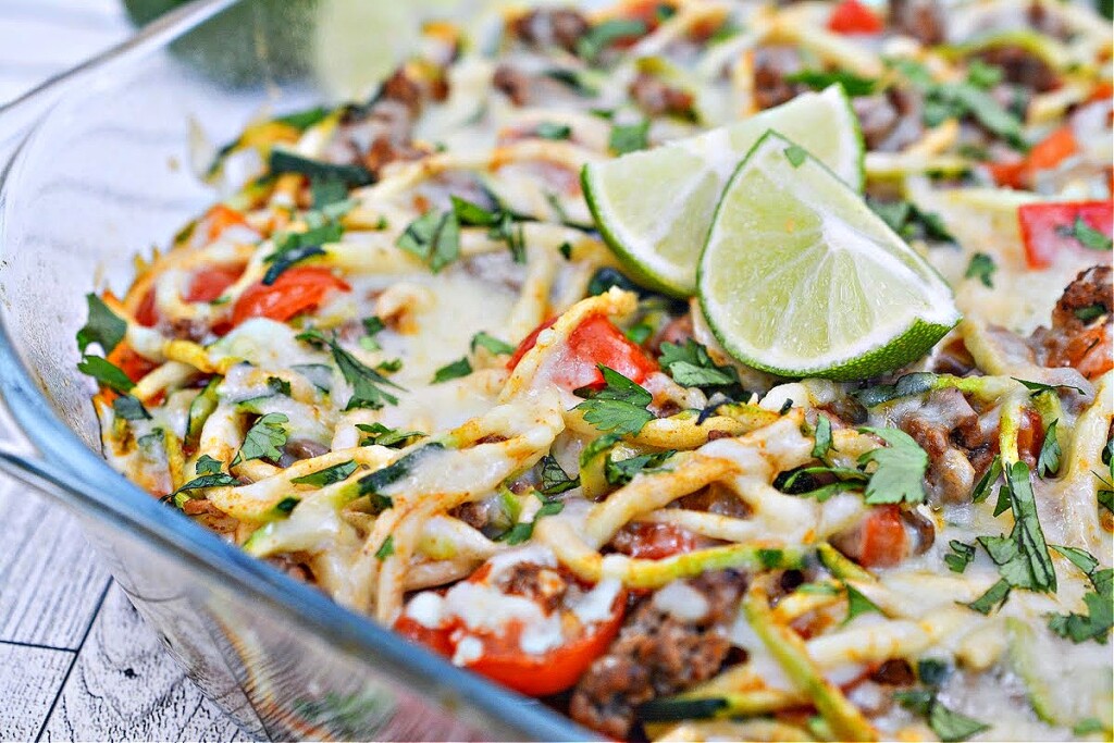 Keto Enchilada Casserole With Zoodles Easy Keto Dinner