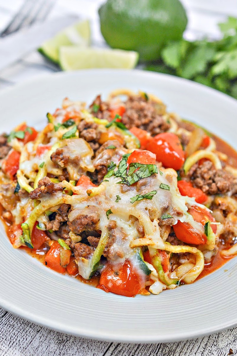 Keto Enchilada Casserole With Zoodles