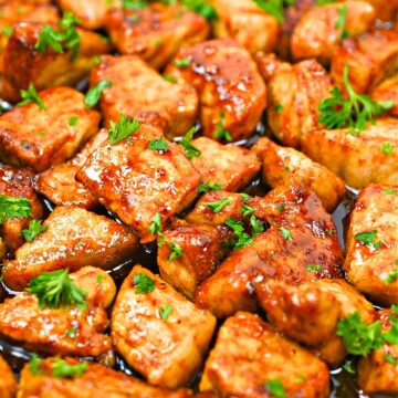 Keto Honey Garlic Pork Bites