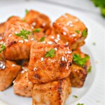 Keto TikTok Air Fryer Salmon Bites With Honey Garlic Sauce