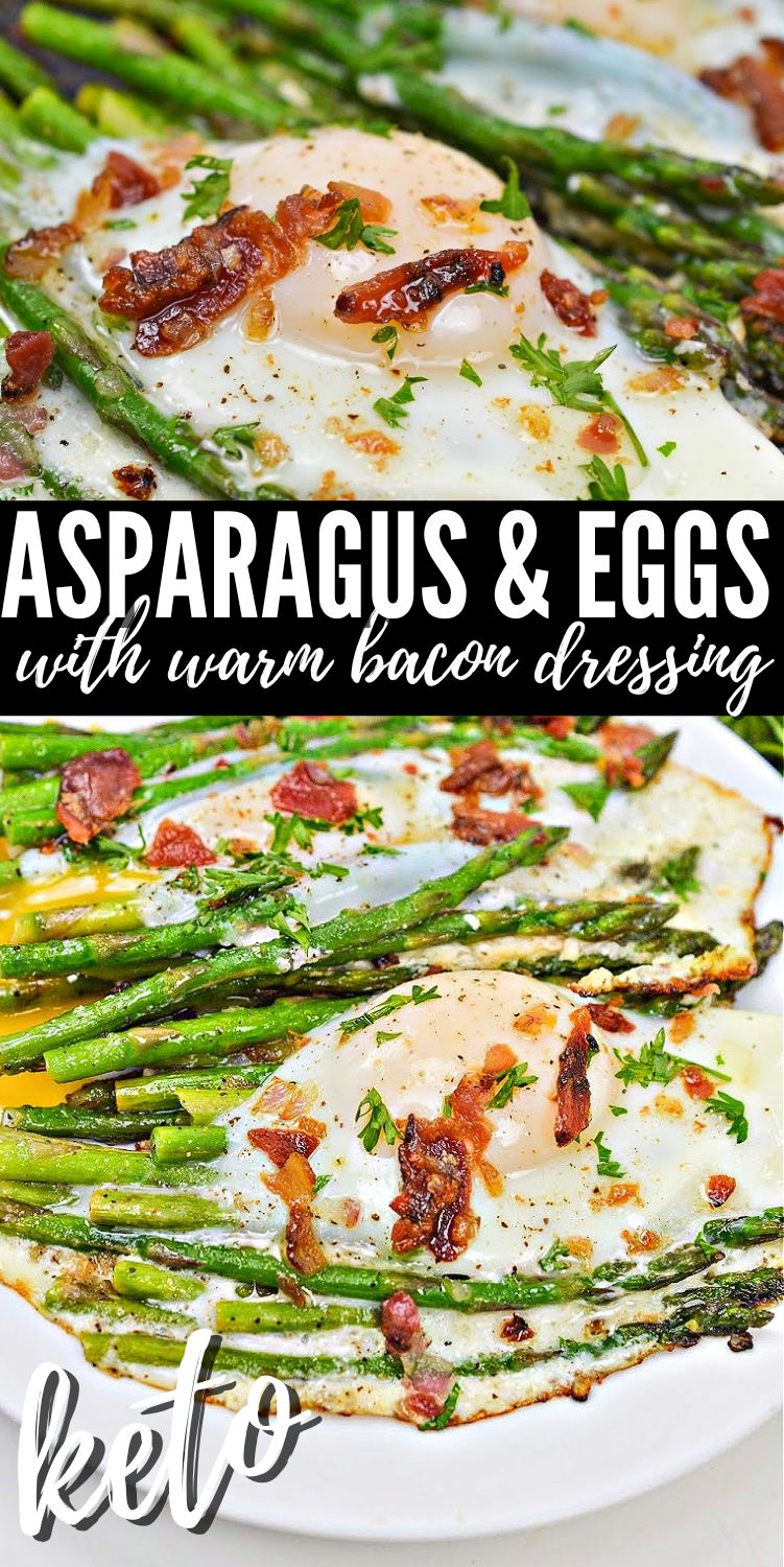 Keto Asparagus and Eggs With Warm Bacon Dressing