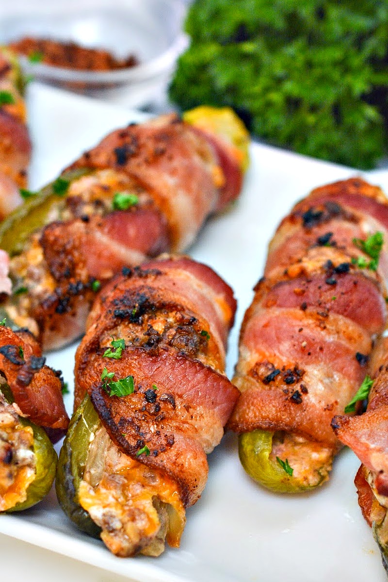Keto Bacon-Wrapped Cheeseburger Pickle Poppers