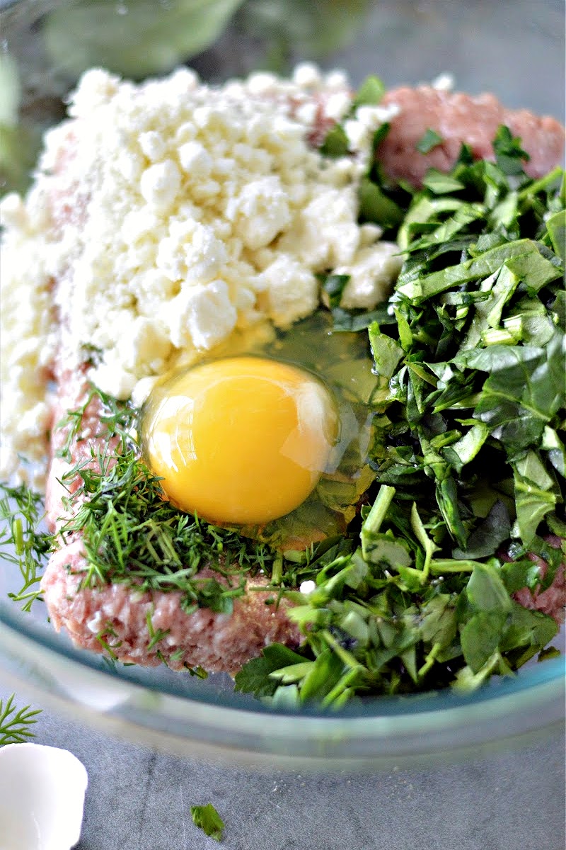 Keto Spinach Feta Turkey Burgers