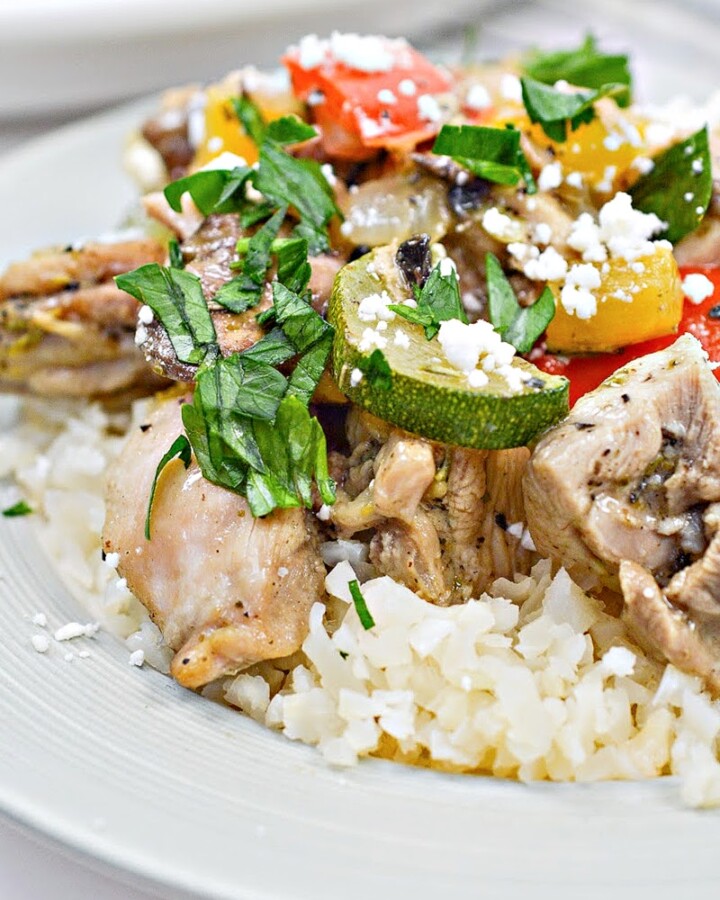 Keto Souvlaki Chicken Skillet