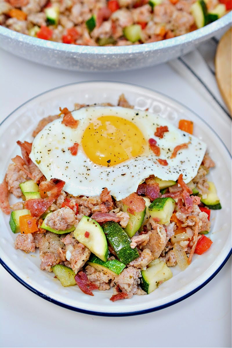 Keto Sausage and Zucchini Breakfast Hash-image