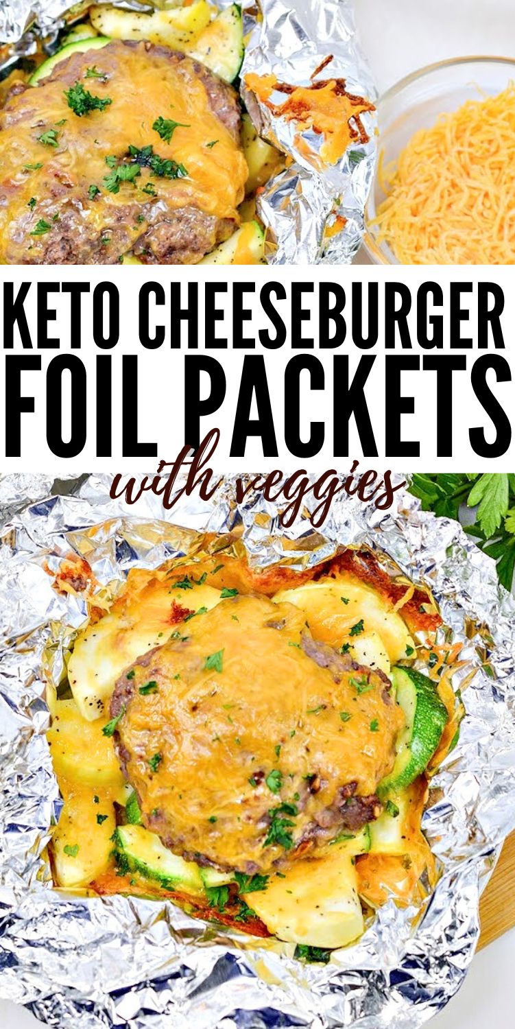 Keto Air Fryer Cheeseburger Foil Packet