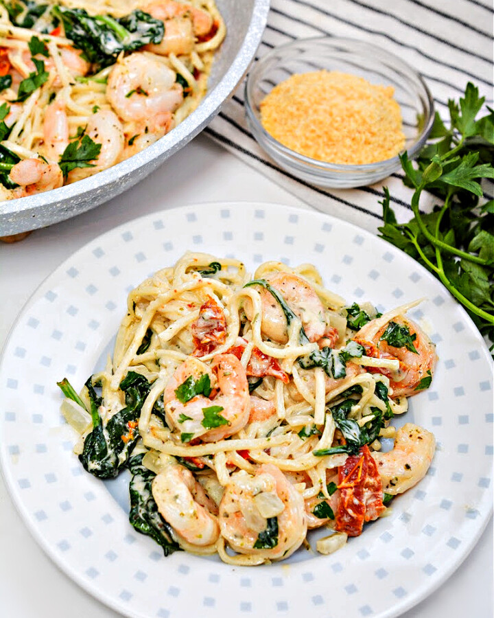 Keto Tuscan Shrimp