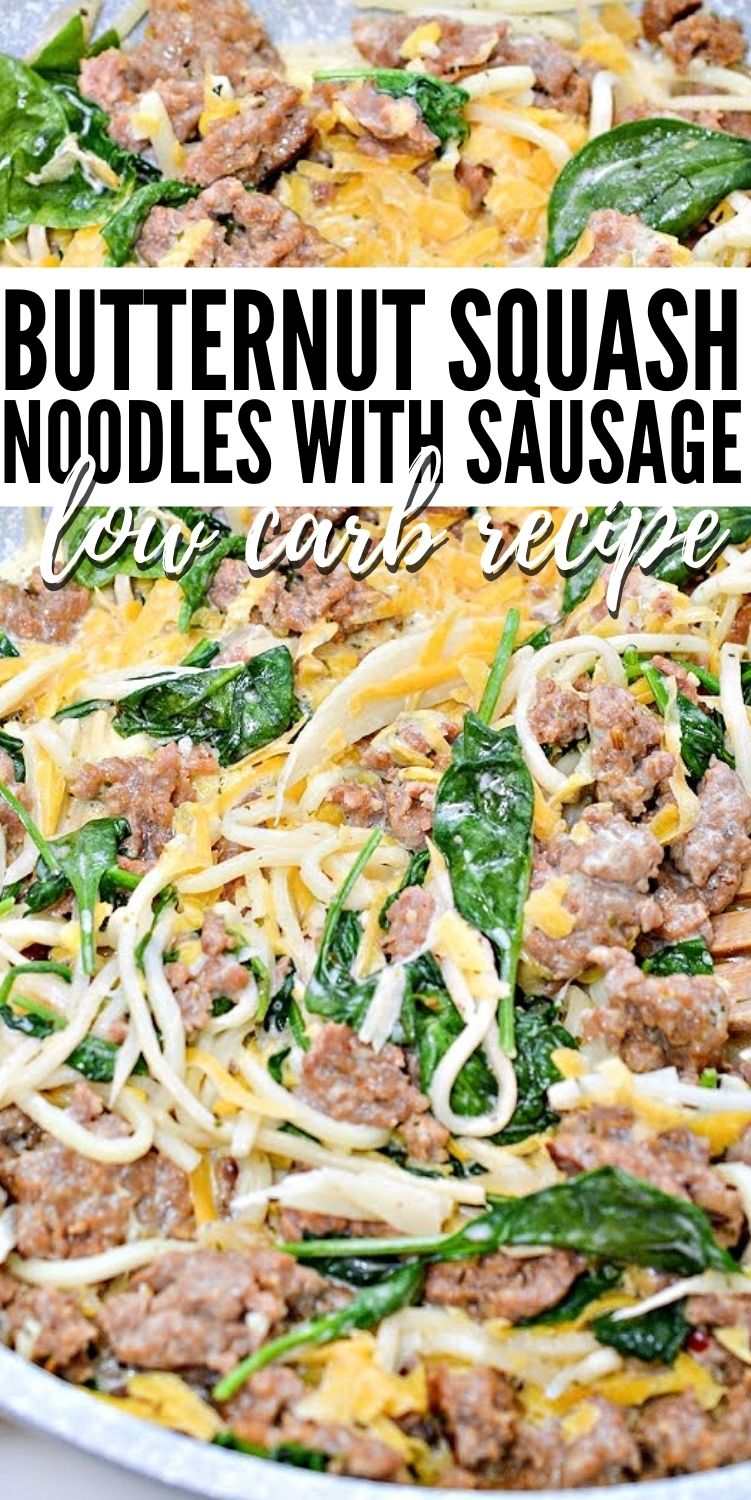LowCarb Butternut Squash Palmini Noodles With Sausage