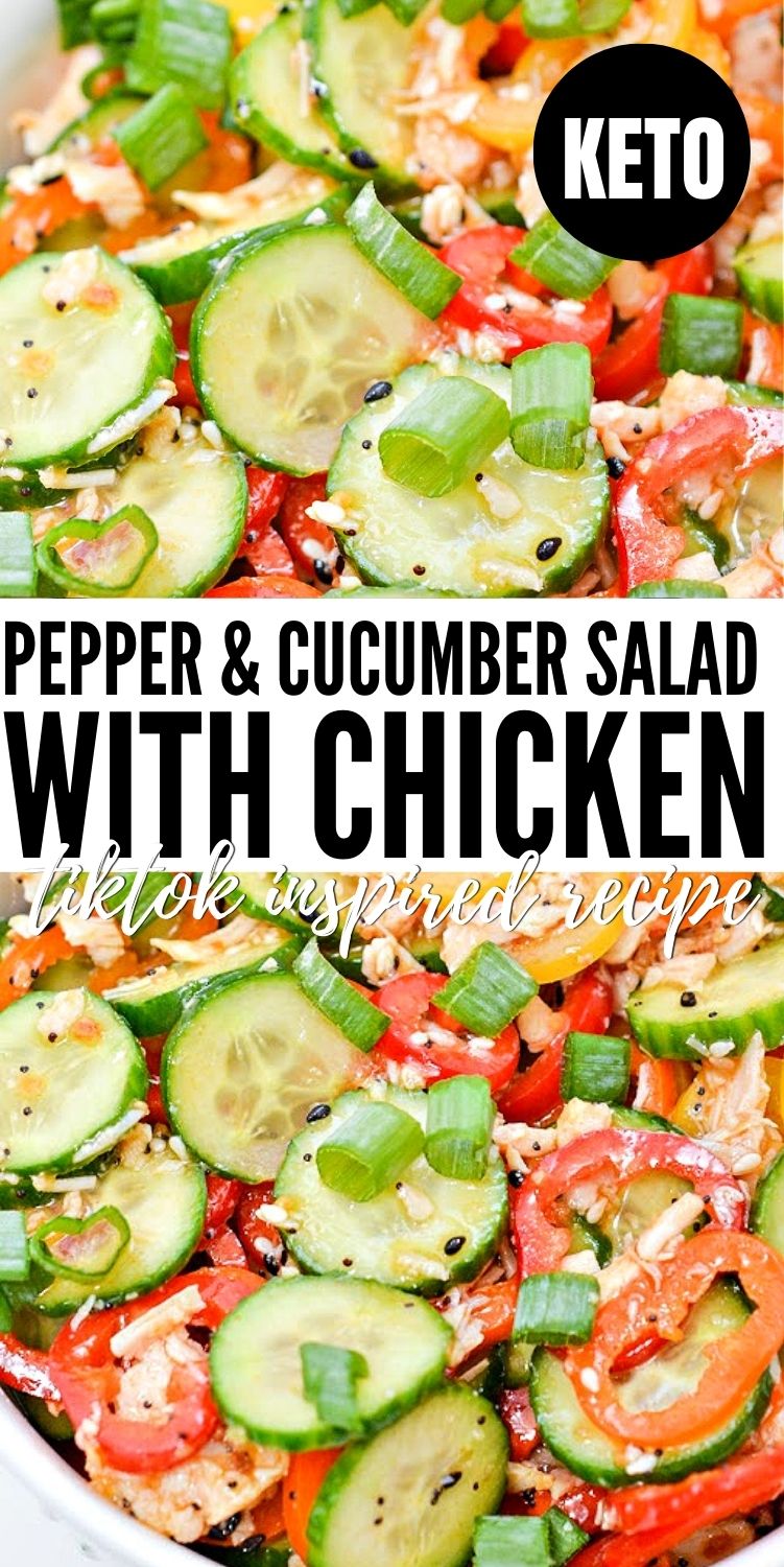 Keto TikTok Mini Peppers and Cucumber Salad