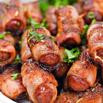 Keto Sweet and Spicy Bacon Wrapped Little Smokies