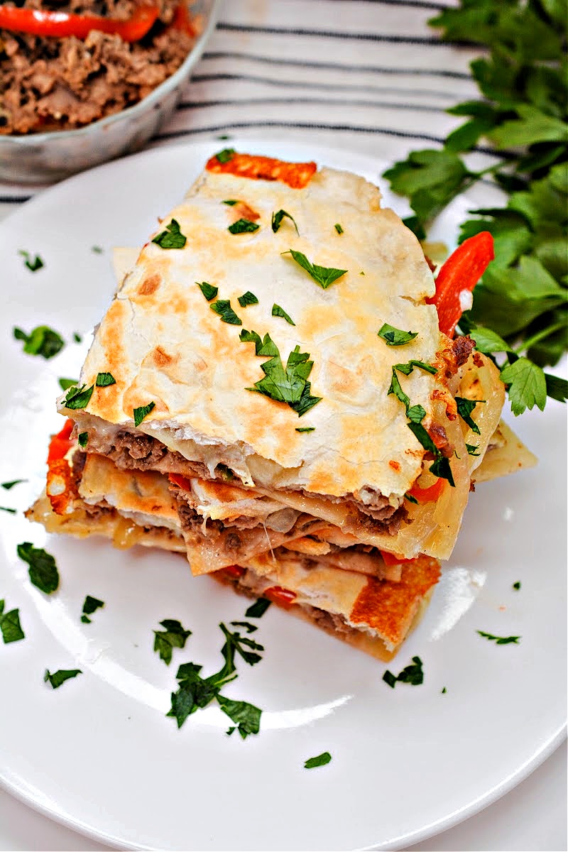 Keto Loaded Philly Cheesesteak Quesadillas