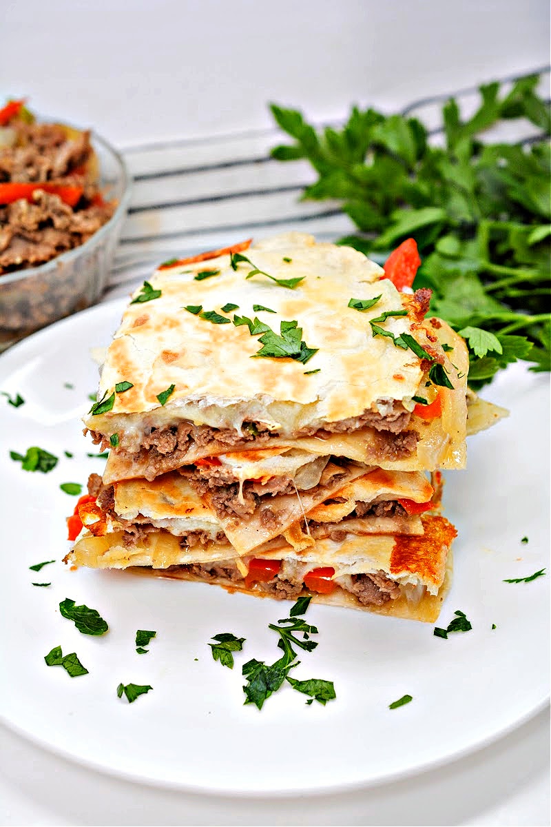 Keto Loaded Philly Cheesesteak Quesadillas