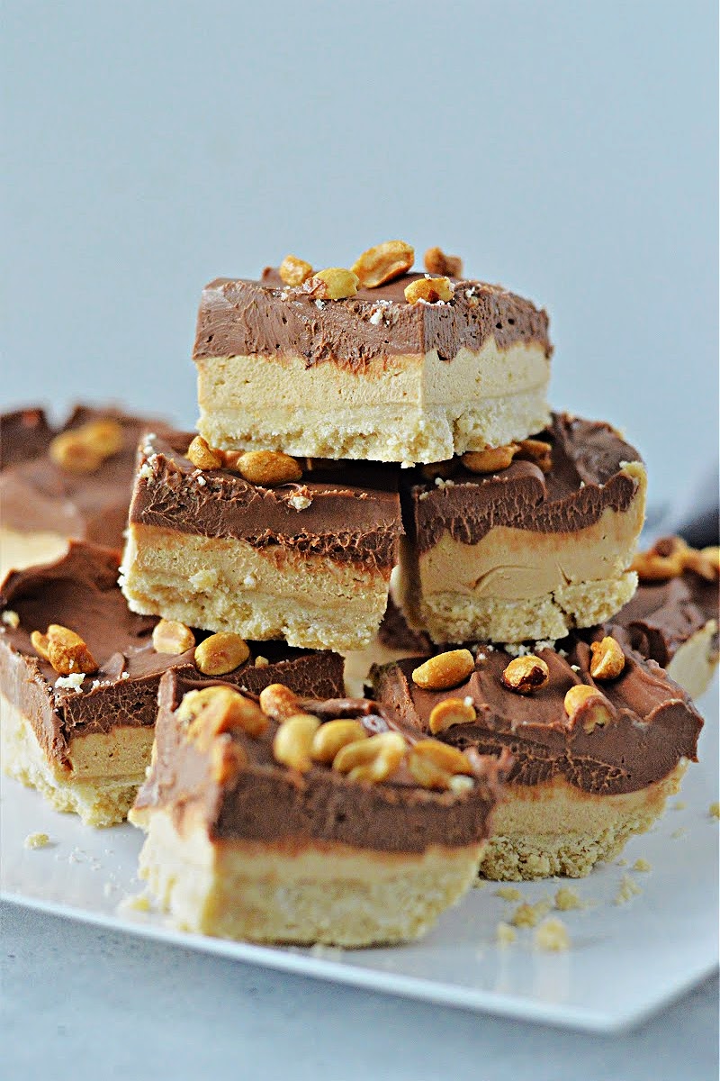 Keto No Bake Peanut Butter Cheesecake Bars