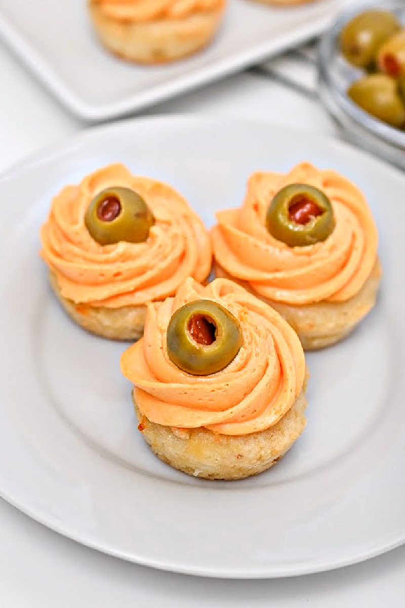 Keto Olive Cheese Ball Eyeballs