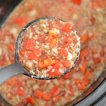 Keto Slow Cooker Stuffed Pepper Soup
