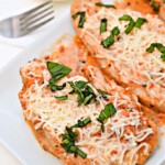 Keto Crockpot Tomato Alfredo Chicken