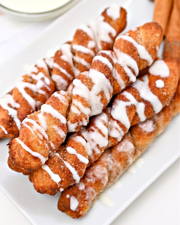 Keto Air Fryer Cinnamon Sugar Twists