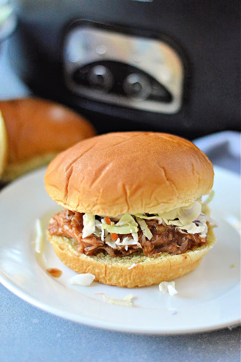 Keto Crockpot Root Beer BBQ Pulled Pork Sandwiches