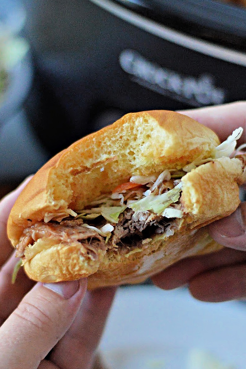 Keto Crockpot Root Beer BBQ Pulled Pork Sandwiches