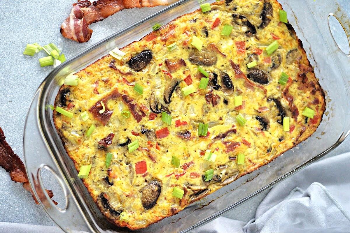 Low carb cottage cheese egg bake high protein gluten free