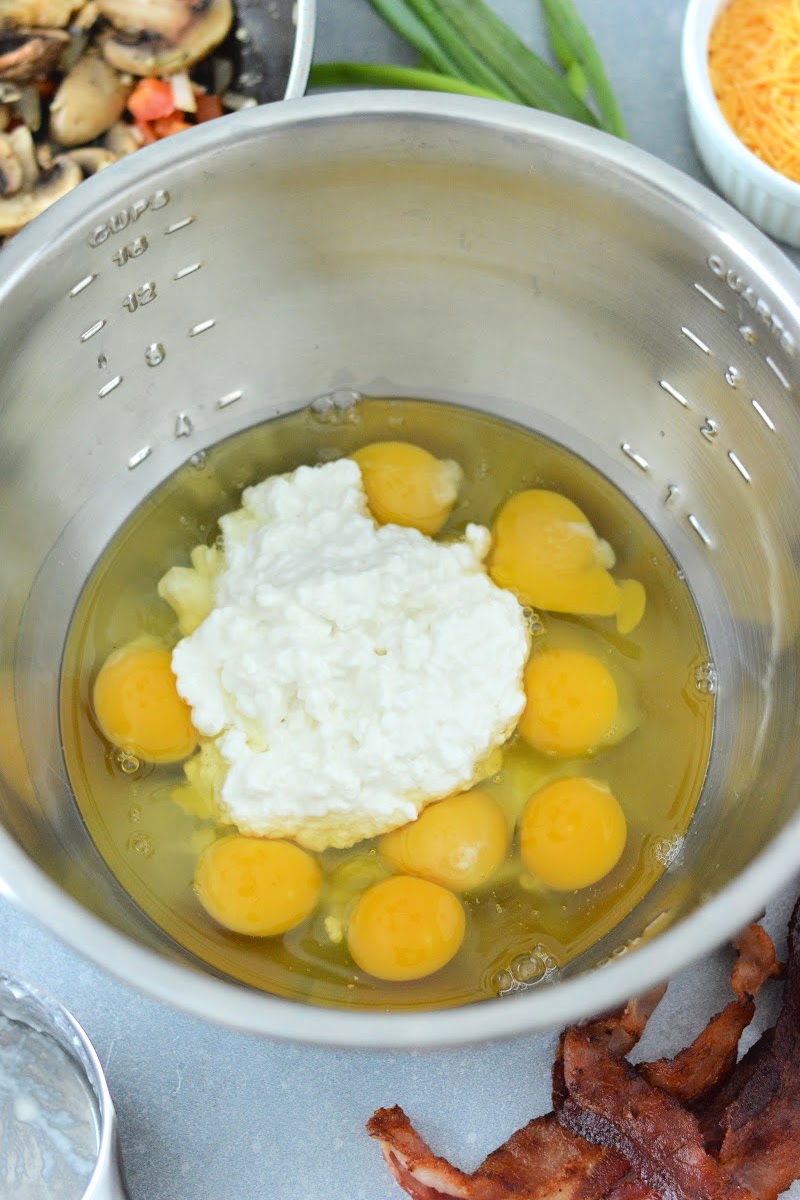 Low-Carb Cottage Cheese Egg Bake - High Protein Gluten Free