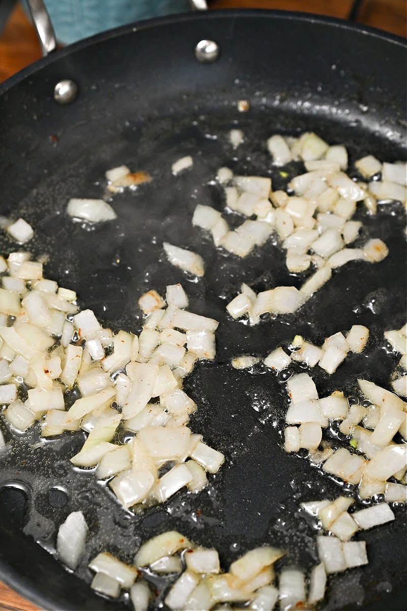 Onion in a skillet