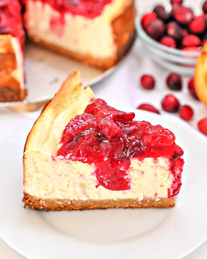 Low Carb Orange Cranberry Cheesecake