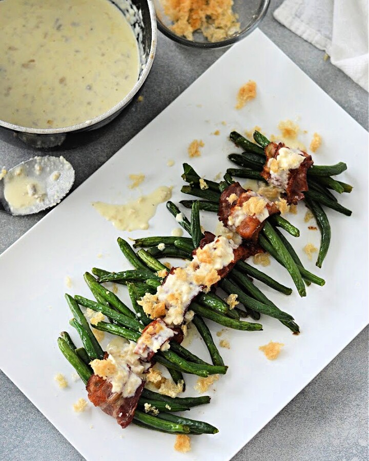 Keto Green Bean Casserole Bacon Bundles