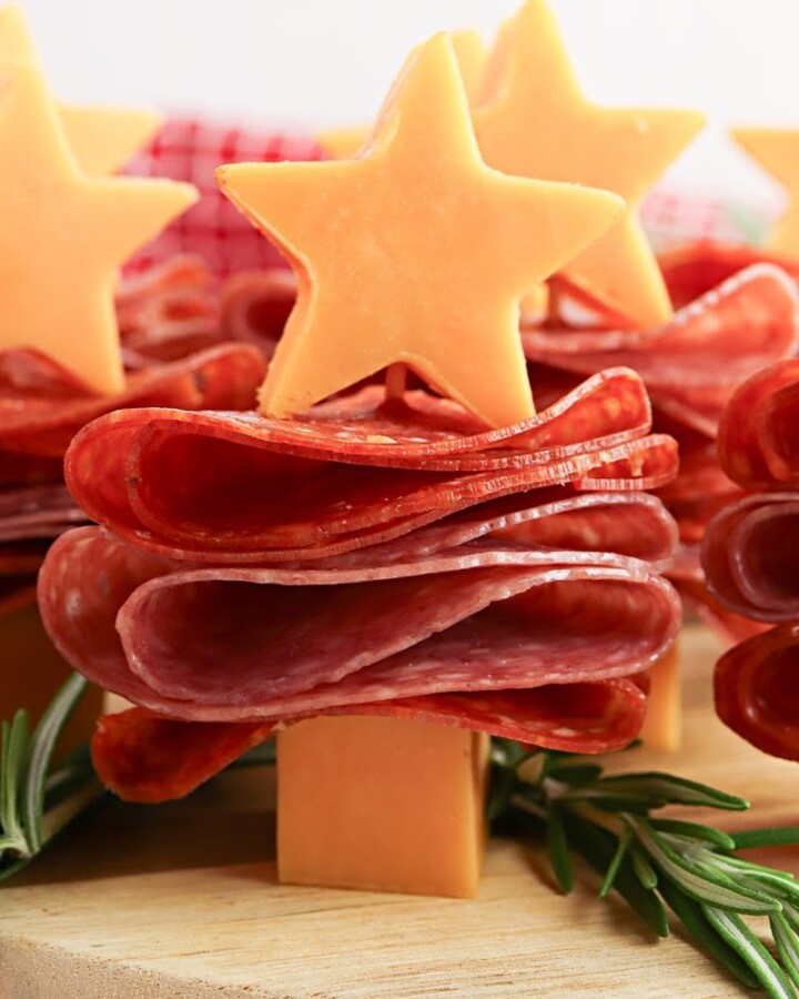 Keto Meat and Cheese Christmas Trees