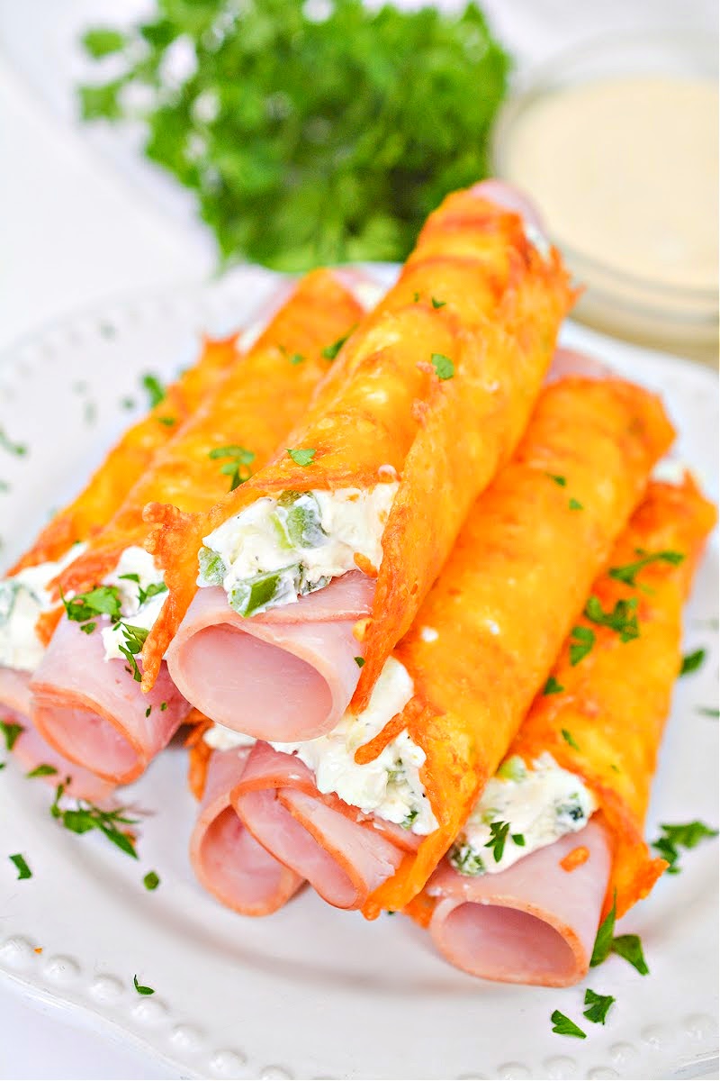 Keto Ham and Cheese Jalapeno Cream Cheese Roll Ups