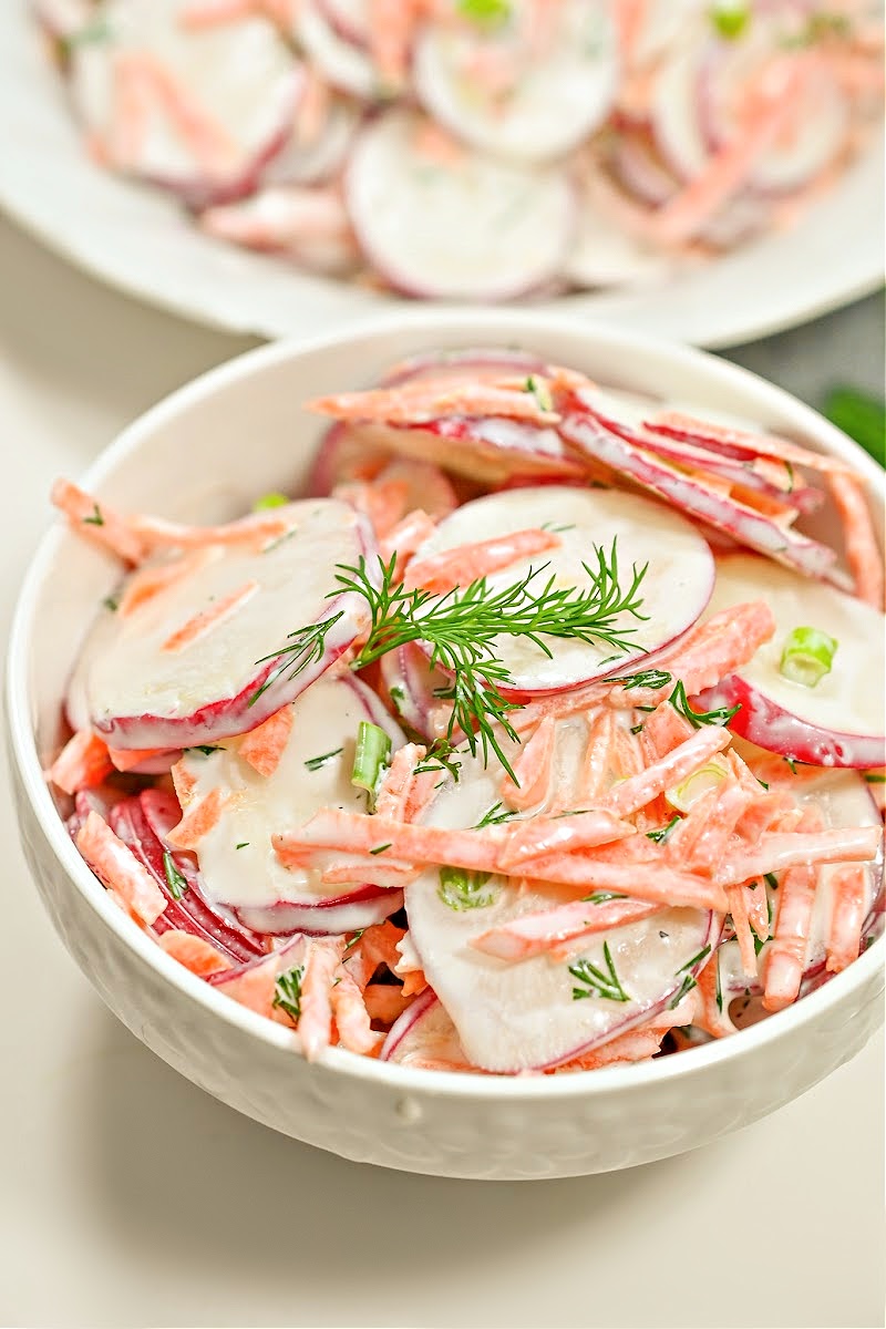 Low Carb Keto Carrot and Radish Salad