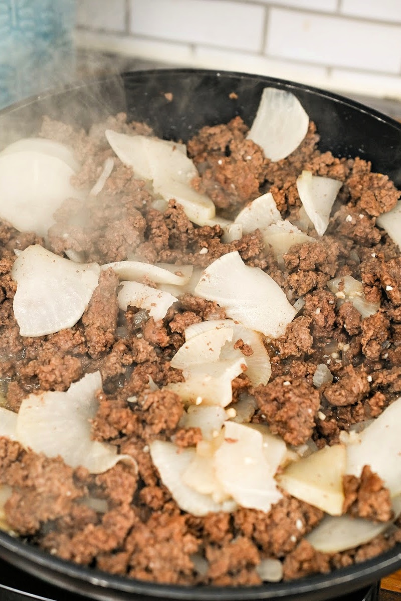 Adding Turnips to the ground beef