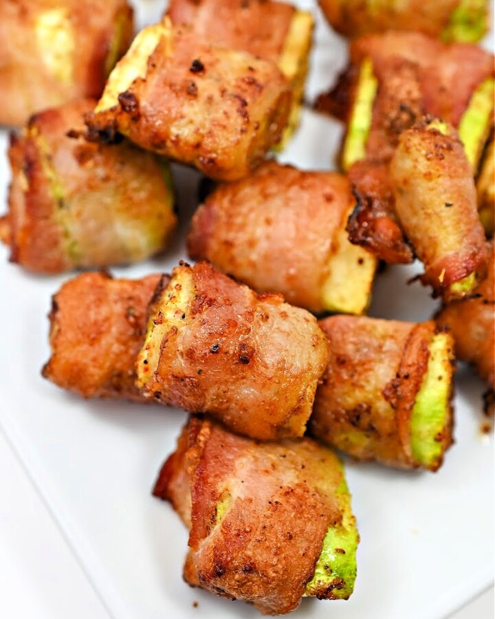 Keto Bacon Wrapped Zucchini Bites